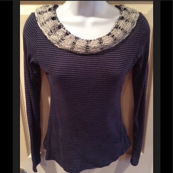 PILCRO For Anthropologie Boat Knit Striped Crochet - Picture 1 of 2
